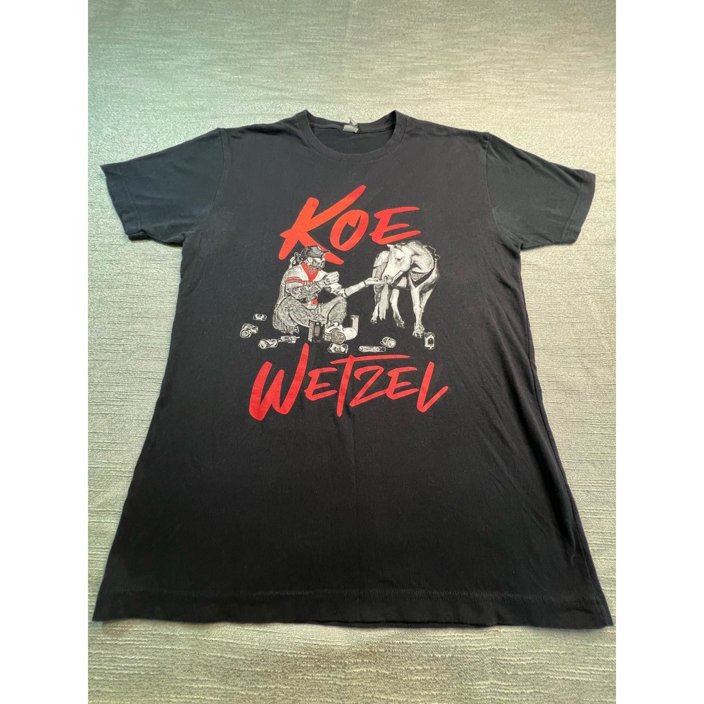 Koe Wetzel Graphic T-Shirt Mens Medium Black Country Rock Concert Tee Next Level